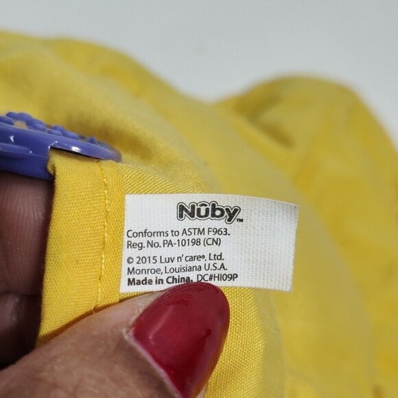 Nuby Teether Plush Monkey Lovey Security Blanket Baby Crinkle Sound FLAW - Picture 8 of 8